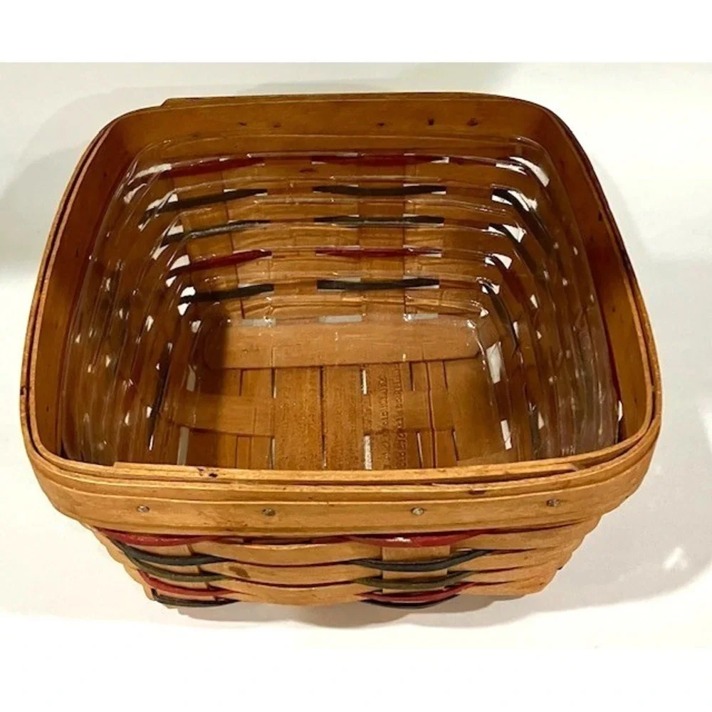Longaberger 1994 Basket with Protector Liner Handwoven  Vintage